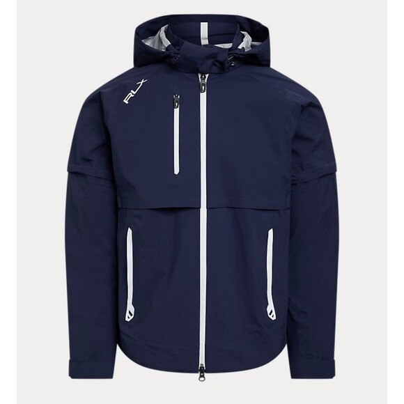 RLX Ralph Lauren Jackets & Blazers - RLX RALPH LAUREN New Golf Waterproof Hooded Windbreaker MEDIUM Jacket Navy Women